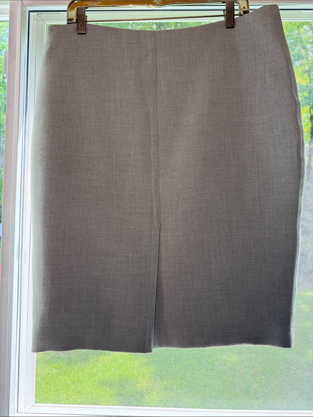 Sandra Angelozzi Size 42 Grey/Light Green Pencil Skirt